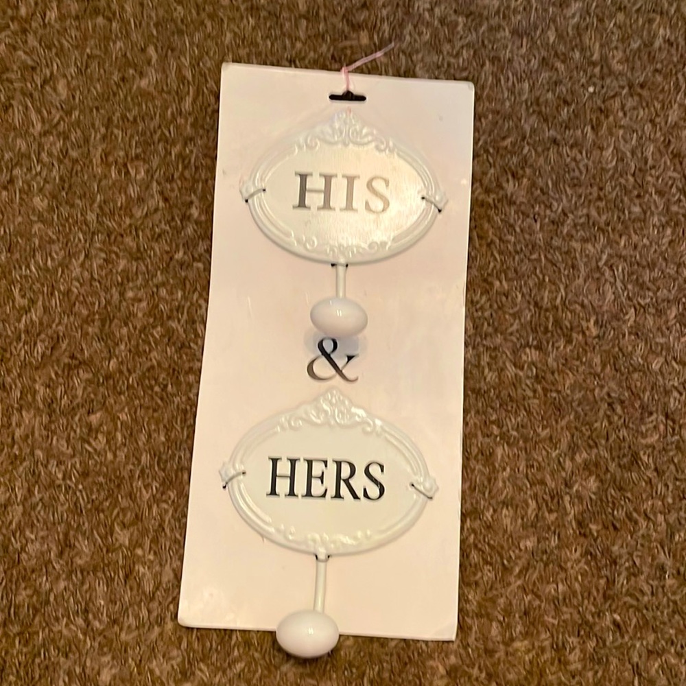 5/$20- New ‘His & Hers’ hooks